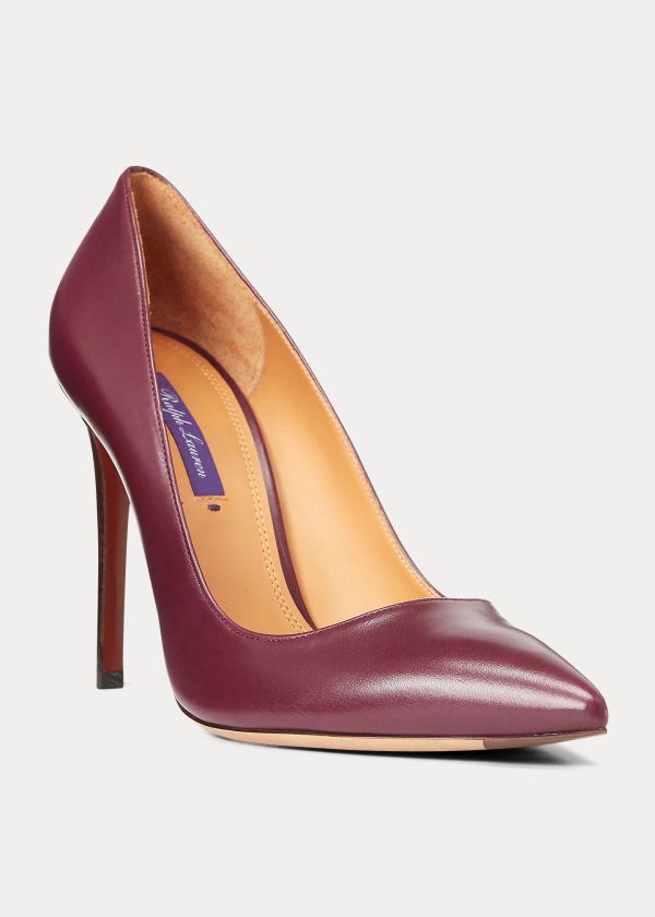 Bombas Ralph Lauren Mujer Vino - Celia Calfskin - SXKOF1328